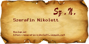 Szerafin Nikolett névjegykártya