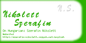 nikolett szerafin business card